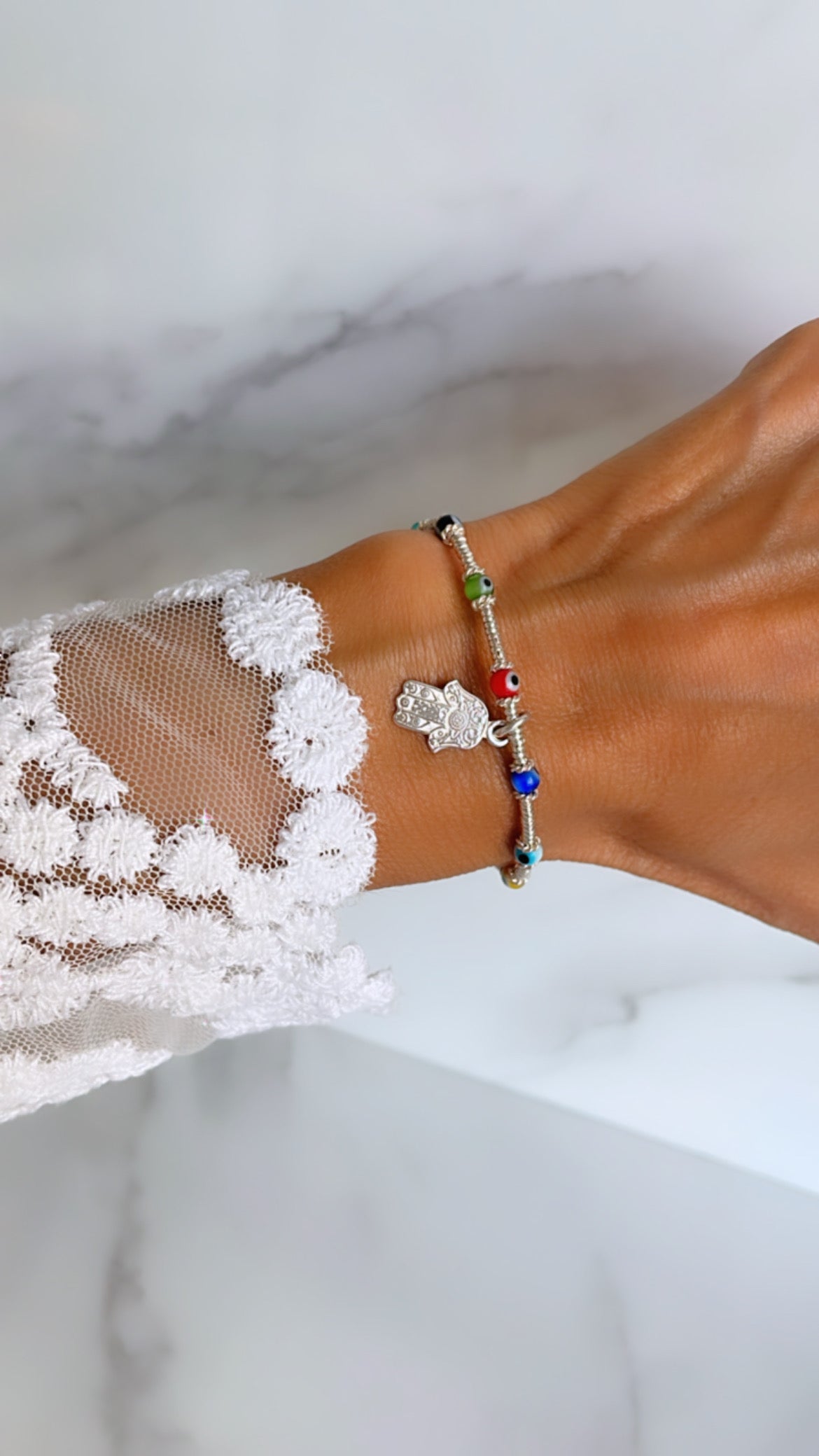 Pulsera ojitos turcos Hamsa