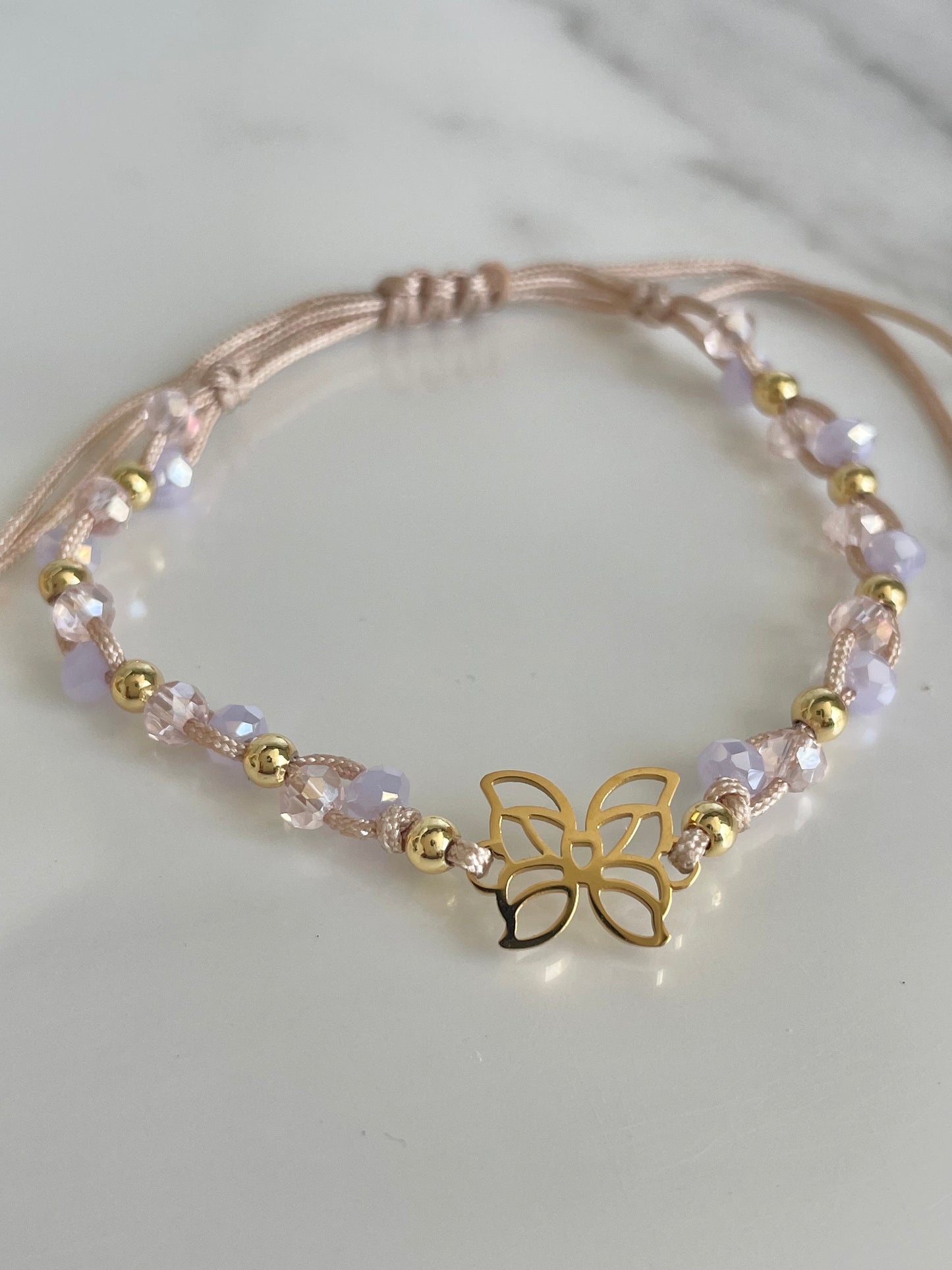 Pulsera muranos doble nude niño corazón