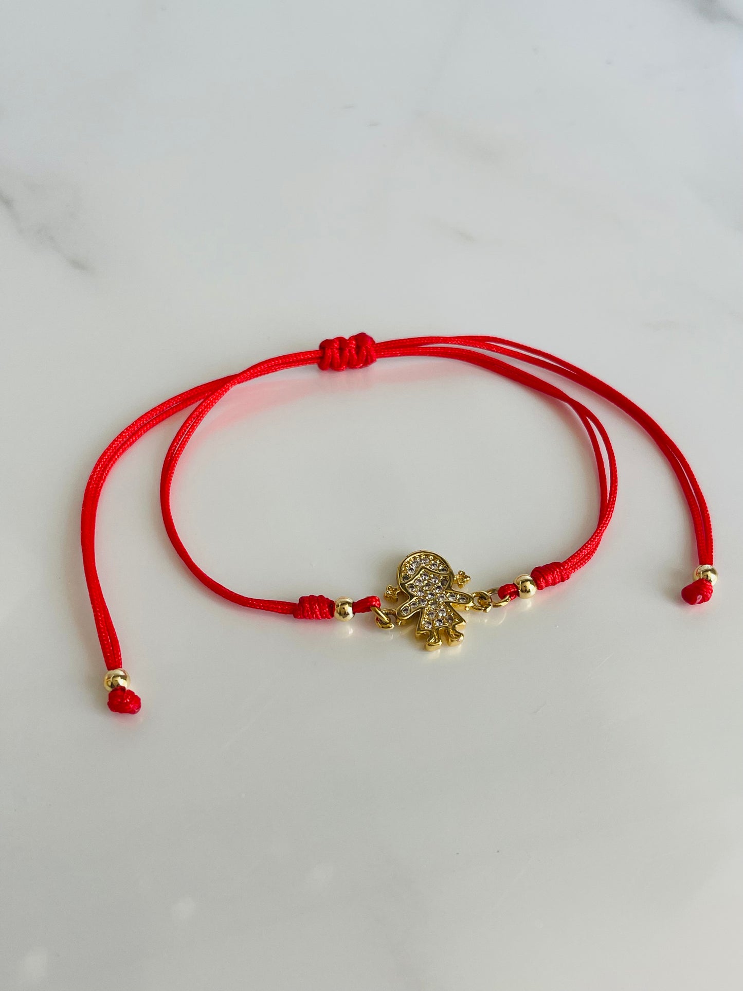 Pulsera hilo niña rojo