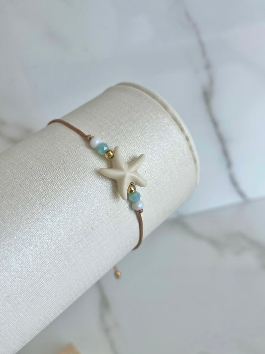 Pulsera hilo estrella mar dos