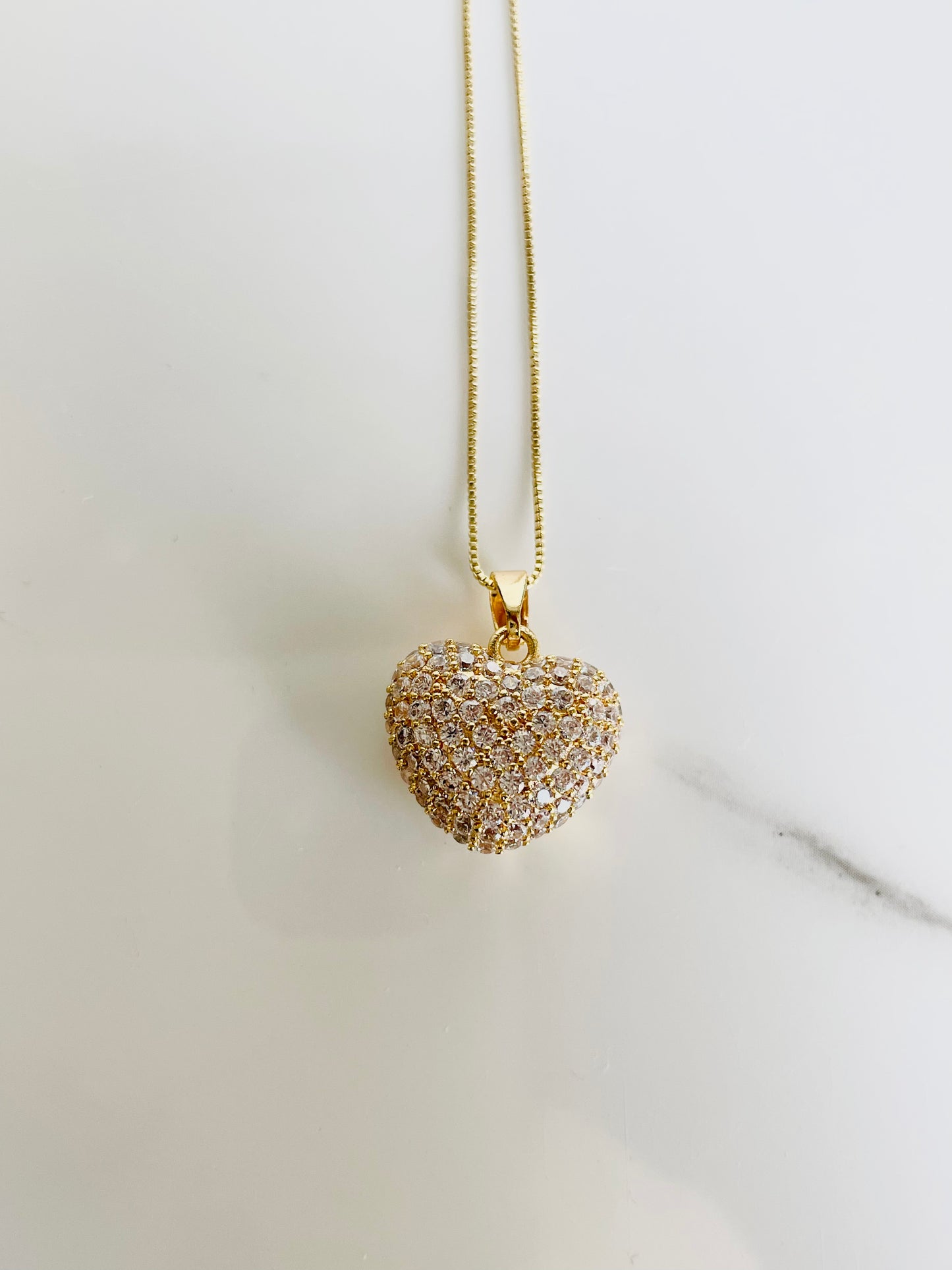 Collar corazon bombo strass