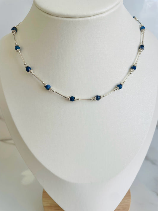 Collar tubo lapislazuli