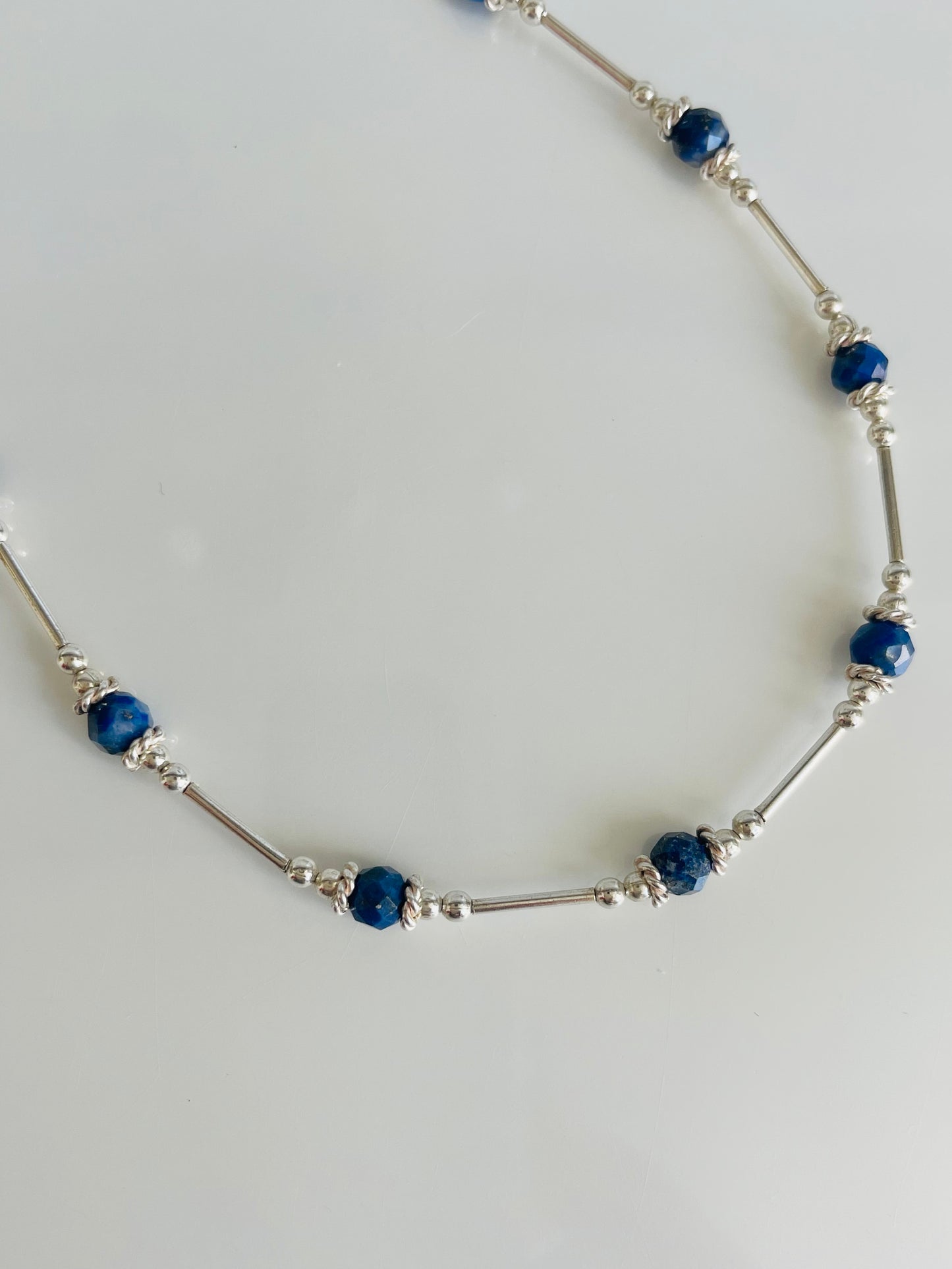 Collar tubo lapislazuli