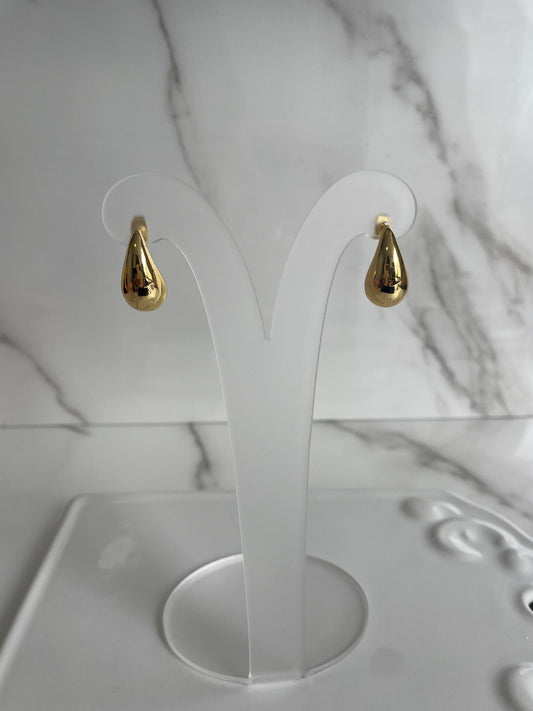 Aretes Drop Mediano Dorado